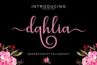 Dahlia Script: A Modern Handwritten Calligraphy Font for Crafters