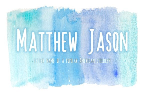 Matthew Jason: A Friendly Script Font for Handmade Brands