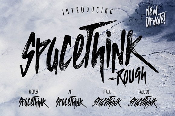 Spacethink: A Masculine Brush Script for Bold Brand Identity