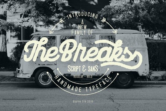 The Breaks: A Retro Display Font for Editorial Design